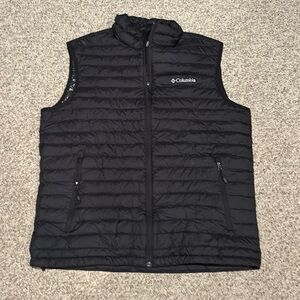 Columbia black Omni heat puffer 700 filler vest sz L